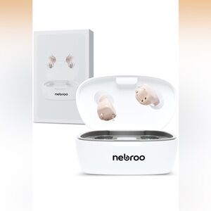 Nebroo PRO 2.0 Hearing Aids NEW Rechargeable Noise Cancelling w/ Case
